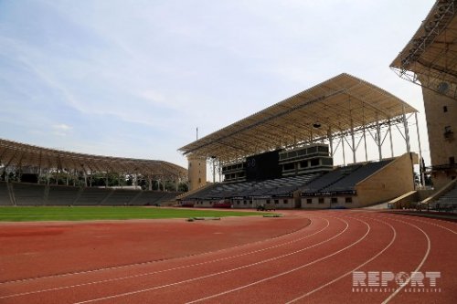 Respublika stadionu yaşıllaşdı - FOTOLAR