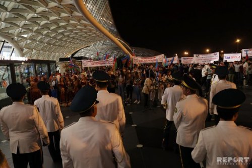 Olimpiyaçılarımız belə qarşılandı - FOTOLAR