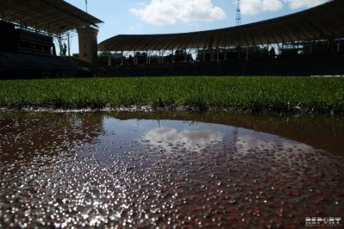 Respublika stadionunda son durum - FOTOLAR