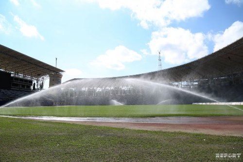 Respublika stadionunda son durum - FOTOLAR