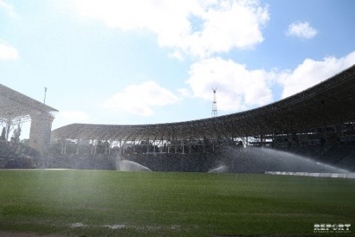 Respublika stadionunda son durum - FOTOLAR