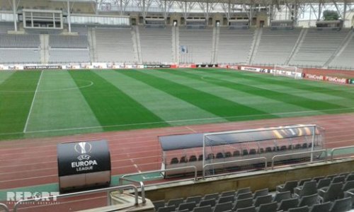 Respublika Stadionunda son durum - FOTOLAR