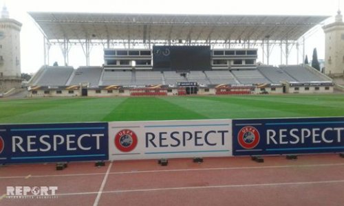 Respublika Stadionunda son durum - FOTOLAR