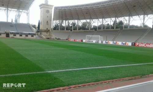 Respublika Stadionunda son durum - FOTOLAR