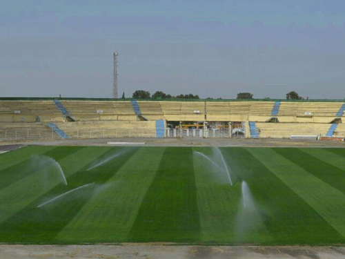 Gəncə şəhər stadionu yaşıllaşır - FOTOLAR