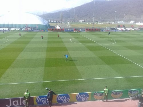 Qəbələ şəhər stadionunda son durum - FOTOLAR