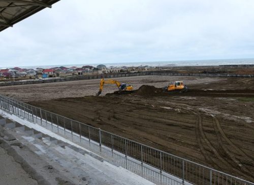 Sumqayıtda stadion tikintisinə başlanıldı - FOTOLAR