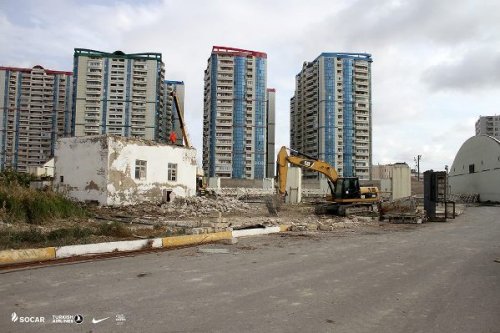 "Neftçi"nin yeni bazasında tikintiyə başlanıldı - FOTOLAR