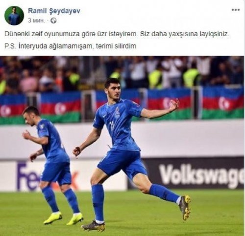 Şeydayev üzr istədi - FOTO