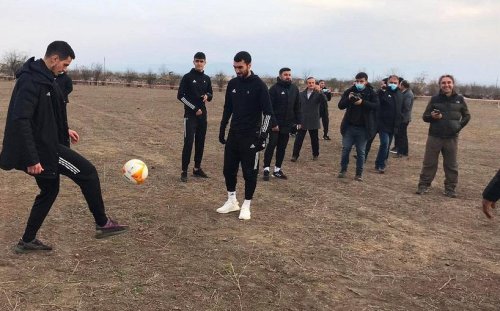 "Qarabağ" "İmarət"də futbol oynadı - FOTOLAR - VİDEO