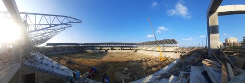 Sumqayıt stadionunda işlər sürətlənib - FOTOLAR