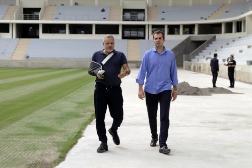 PFL rəhbərliyi "Sumqayıt"ın stadionunda - FOTOLAR