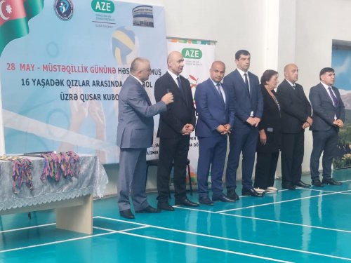 Qusar Olimpiya İdman Kompleksində voleybol turniri keçirildi - FOTOLAR