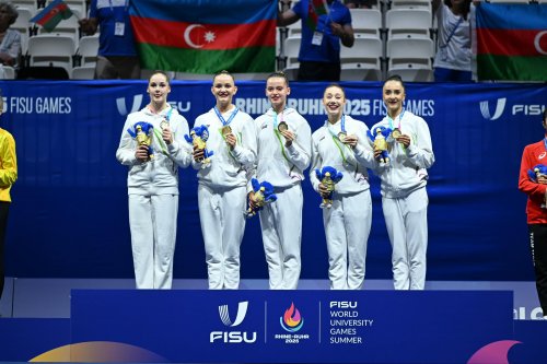 Gimnastlarımız qızıl medalla başladı - FOTOLAR