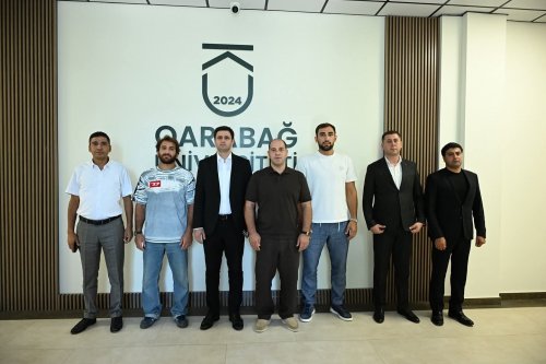 Olimpiya çempionları Qarabağ Universitetində - FOTOLAR