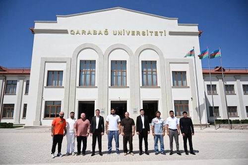 Olimpiya çempionları Qarabağ Universitetində - FOTOLAR