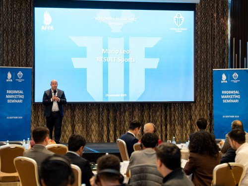 Mario Leo Bakıda futbol seminarı keçirdi - FOTOLAR