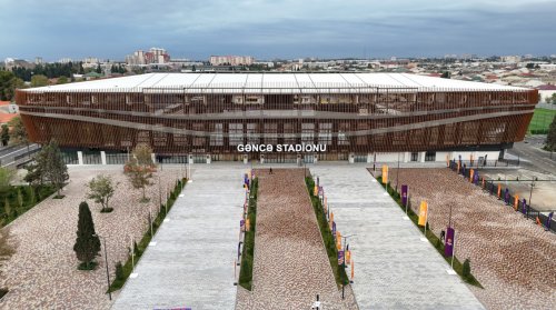 Prezident Gəncə Stadionunun açılışında - FOTOLAR
