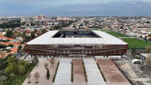 Prezident Gəncə Stadionunun açılışında - FOTOLAR