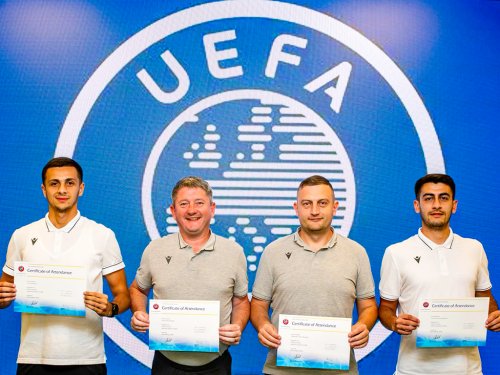 Azərbaycan hakimləri UEFA-nın tədbirində - FOTO