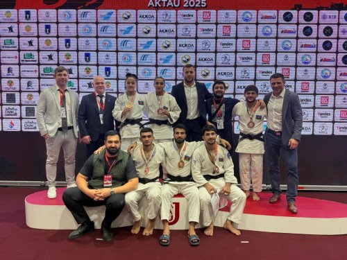 Cüdoçularımız Qazaxıstanda 6 medal qazandı - FOTOLAR