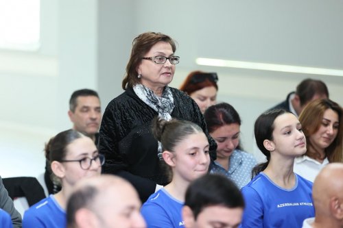Şahin Bağırov voleybolçularla görüşdü - FOTOLAR