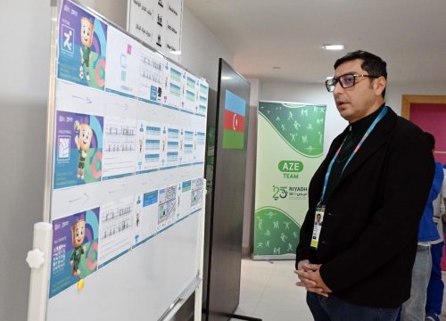 Nazir atletlər kəndində tapşırıqlar verdi - FOTOLAR