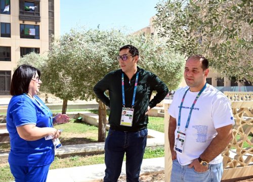 Nazir atletlər kəndində tapşırıqlar verdi - FOTOLAR