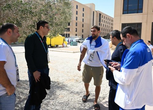 Nazir atletlər kəndində tapşırıqlar verdi - FOTOLAR