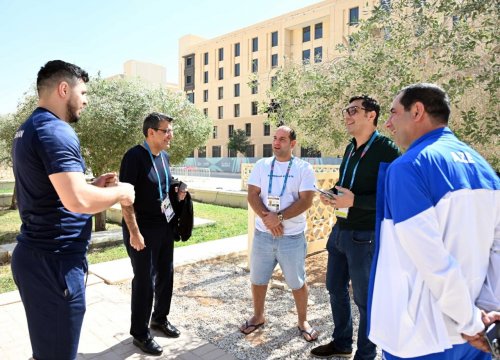 Nazir atletlər kəndində tapşırıqlar verdi - FOTOLAR