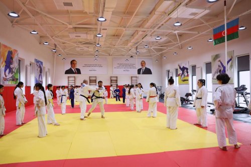 Rəşad Nəbiyev İmişlifə yeni cüdo zalında - FOTO Rəşad Nəbiyev İmişlifə yeni cüdo zalında - FOTO