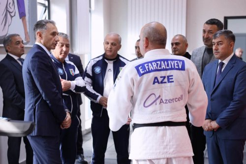 Rəşad Nəbiyev İmişlifə yeni cüdo zalında - FOTO Rəşad Nəbiyev İmişlifə yeni cüdo zalında - FOTO