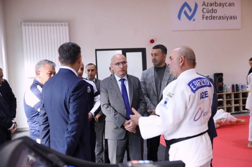 Rəşad Nəbiyev İmişlifə yeni cüdo zalında - FOTO Rəşad Nəbiyev İmişlifə yeni cüdo zalında - FOTO