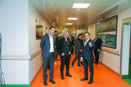 Qurban Qurbanov və futbolçular yeni tibb mərkəzində - FOTOLAR