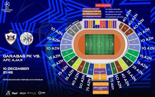 "Qarabağ" - "Ayaks" oyununun biletləri satışda