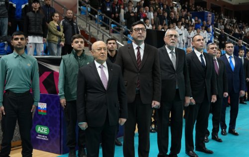 Nazirlər Azərbaycan çempionatının açılışında - FOTOLAR