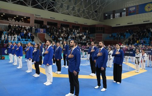 Nazirlər Azərbaycan çempionatının açılışında - FOTOLAR