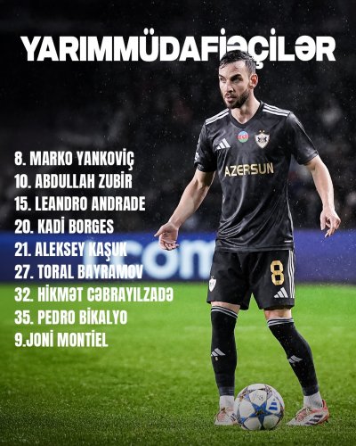 "Qarabağ"ın "Nyukasl"la oyunları üçün sifariş ərizəsi - SİYAHI - FOTOLAR