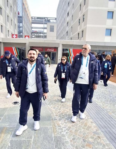 Olimpiyaçılarımız Milanda ziyarət olundu - FOTOLAR