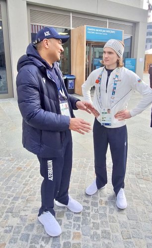 Olimpiyaçılarımız Milanda ziyarət olundu - FOTOLAR