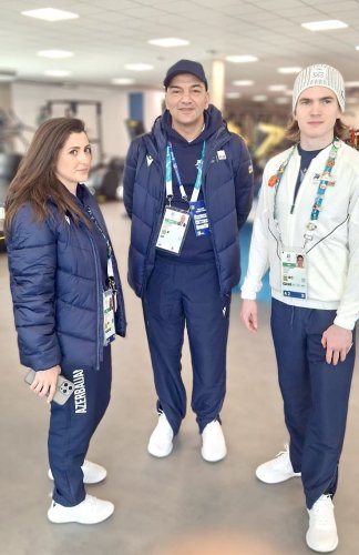 Olimpiyaçılarımız Milanda ziyarət olundu - FOTOLAR