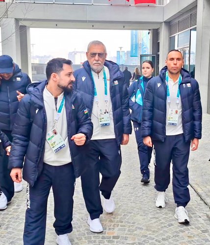 Olimpiyaçılarımız Milanda ziyarət olundu - FOTOLAR