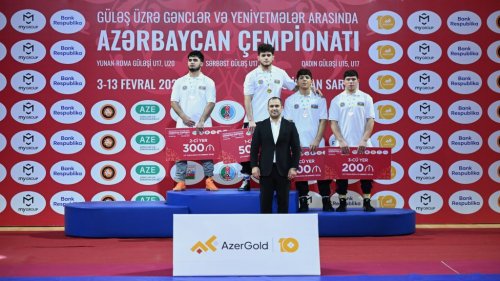 Azərbaycan çempionatının çempion sərbəst güləşçiləri - FOTOLAR