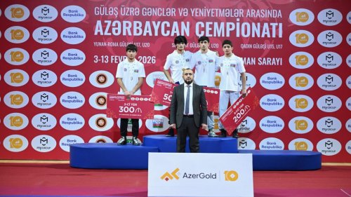 Azərbaycan çempionatının çempion sərbəst güləşçiləri - FOTOLAR