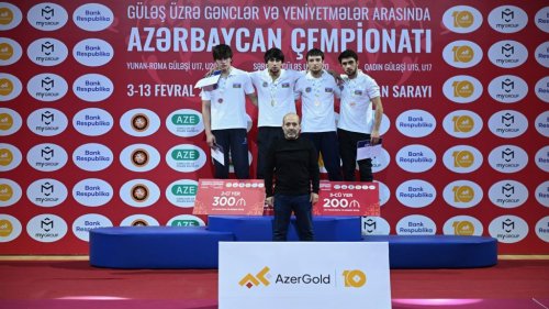 Azərbaycan çempionatının çempion sərbəst güləşçiləri - FOTOLAR