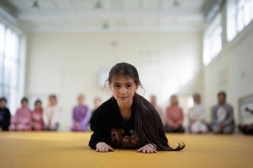 Cüdo daha bir orta məktəbdə - FOTOLAR Cüdo daha bir orta məktəbdə - FOTOLAR