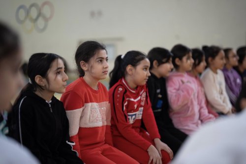 Cüdo daha bir orta məktəbdə - FOTOLAR Cüdo daha bir orta məktəbdə - FOTOLAR