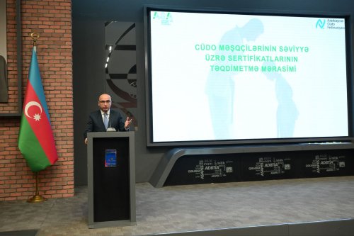 Cüdo məşqçilərinə sertifikatlar verildi - FOTOLAR