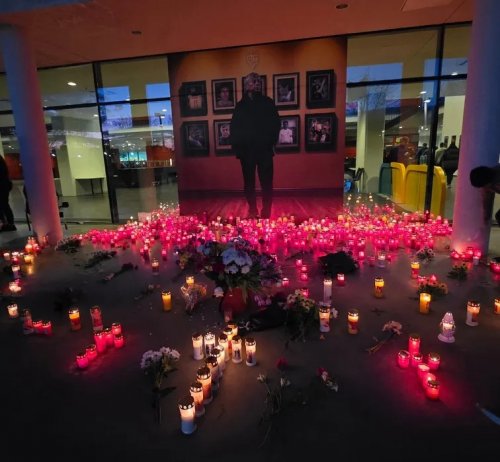 Luçesku ilə stadionda vidalaşdılar - FOTOLAR