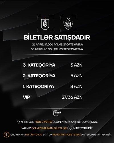 "Neftçi"dən "Qarabağ"la oyunlar üçün azarkeşlərə jest - FOTOLAR